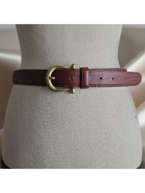 Vintage Doppia Vita Made in Italy Chestnut Brown Leather Belt Size 30